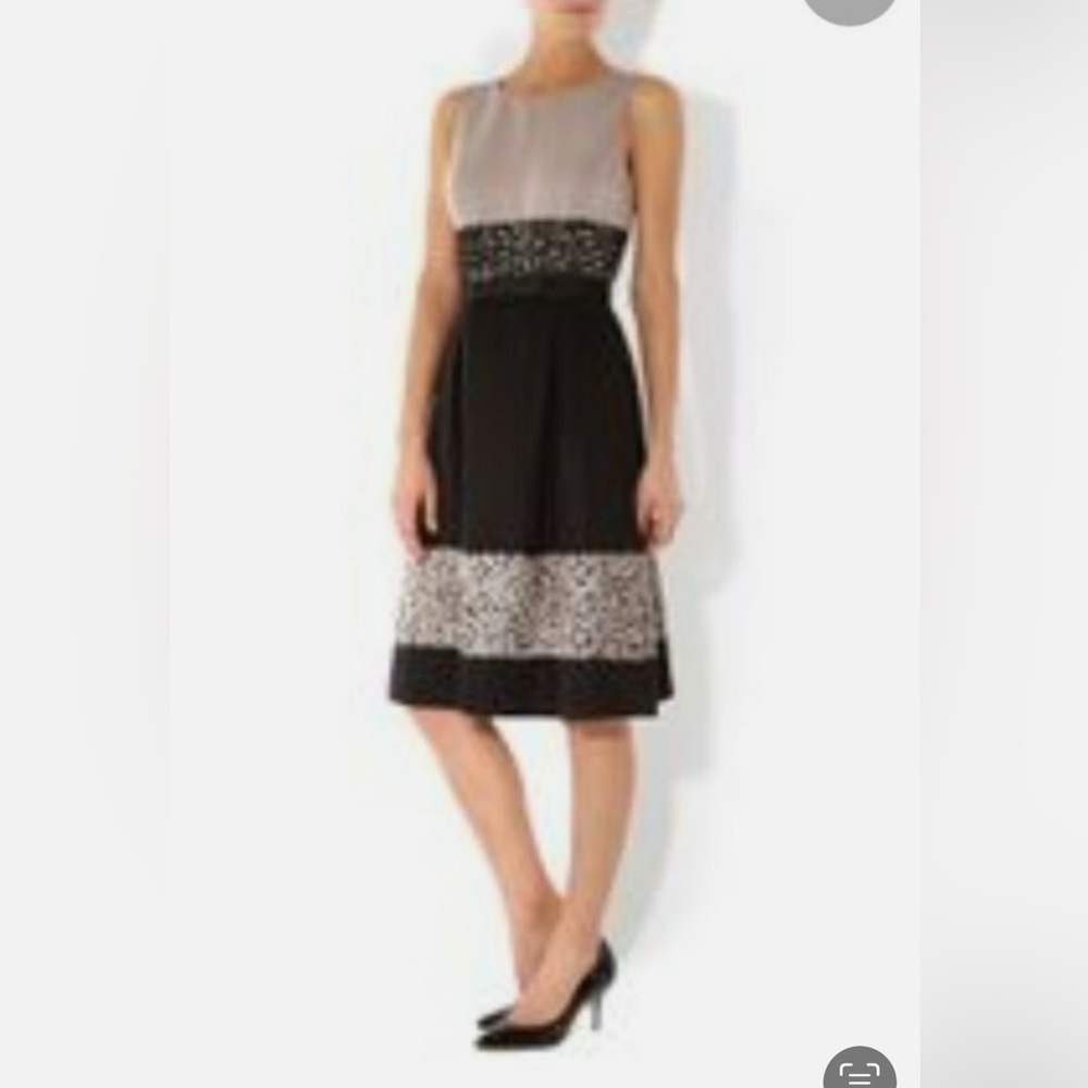 Hobbs Black Oyster Dress Size 8